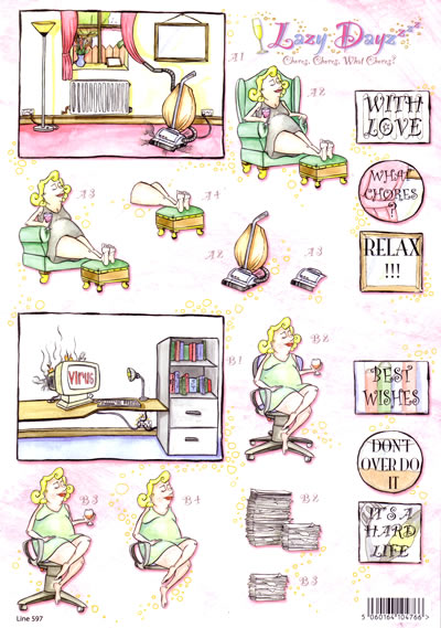 Lazy Dayz Die Cut 3D (10 Sheets)