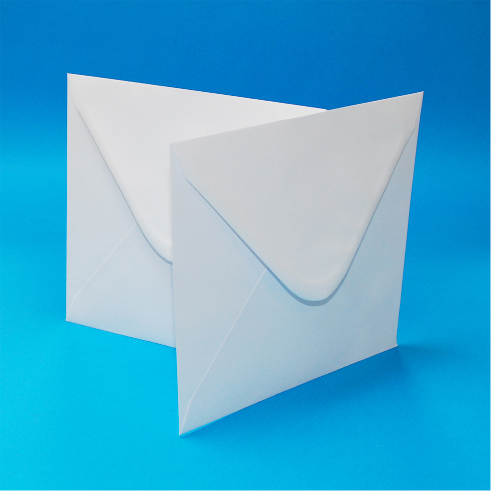 50 White Envelopes 6x6