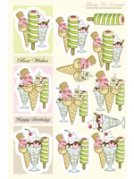 Die Cut 3D - Mmm Ice Cream (10 Sheets) Die Cut 3D - Mmm Ice Cream (10 Sheets)
