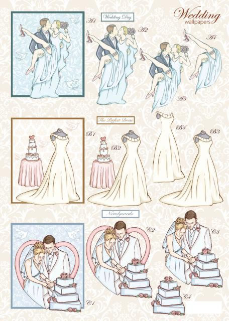 Die Cut 3D (10 Sheets) - Wedding Dress