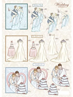 Die Cut 3D (10 Sheets) - Wedding Dress Die Cut 3D (10 Sheets) - Wedding Dress