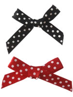 Polka Dot Ribbon Bows - (100pcs)