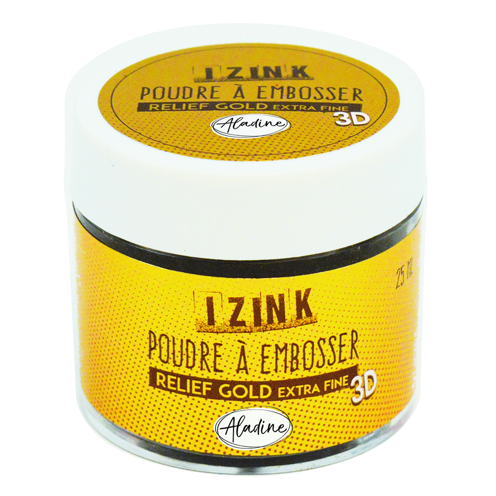 Izink Embossing Powder - Relief Gold (Extra Fine) 25ml