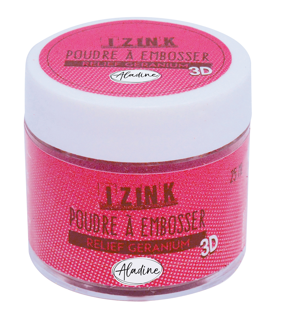 Izink Embossing Powder - Relief Geranium 25ml