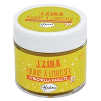 Izink Embossing Powder - Citronella Paillete 25ml Izink Embossing Powder - Citronella Paillete 25ml