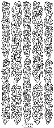 Starform Peel Off Sticker - Grapes Border
