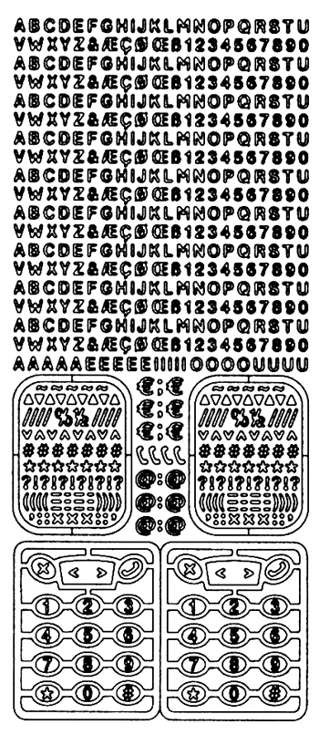 Starform Peel Off Outline Sticker - Alphabet