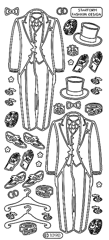 Starform Peel Off Sticker - Top Hat & Tails