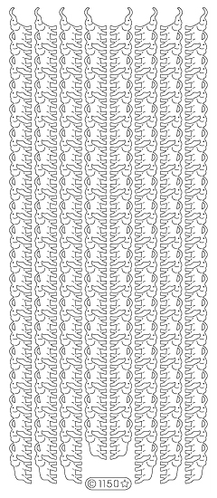Starform Peel Off Sticker - Elephant Border