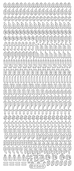 Starform Peel Off Sticker - Lower Case Alphabet