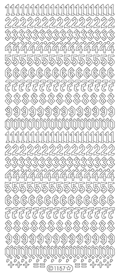 Starform Peel Off Sticker - Numbers