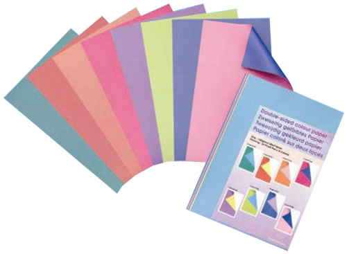 Double-sided Colour Paper, 140x210mm 160gsm, 8 Colours x 3pcs (24pcs)