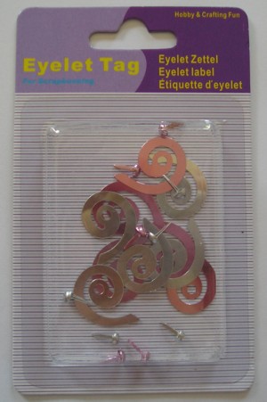 Eyelet Tag - Round Swirl