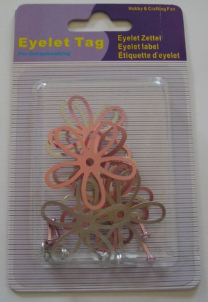 Eyelet Tag - Flower Outline