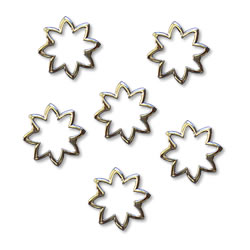 Metal Charms - Platinum Small Stars (6pcs)