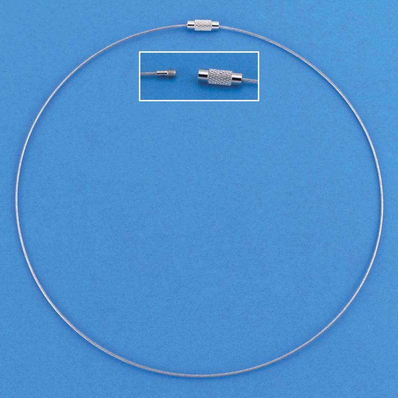 Necklace With Screw Clasp, Platinum, 45 cm (3pcs)