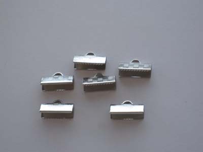 Cord Clasp with Eye 6 x 12mm Platinum 6pcs