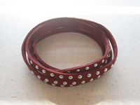 Faux Suede Cord 1m with Studs 5mm