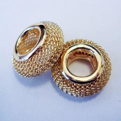 Net Beads 18 x 10mm (inner 8mm) 2pcs