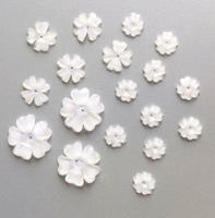 Resin Flowers - Sweetbrier White 16pcs