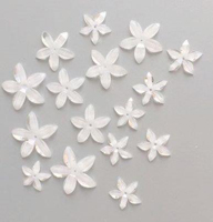 Resin Flowers, Stephanotis, White, 16 pcs