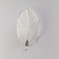 Real Leaf with Hanger - Silver