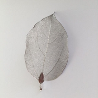 Real Leaf with Hanger - Platinum