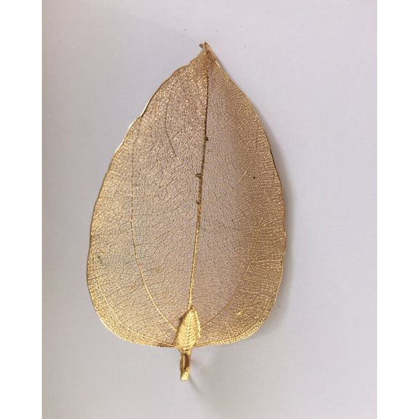 Real Leaf with Hanger - Gold