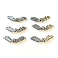 Metal Charms Angel Wings Platinum (6 pcs)