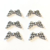 Metal Charms Angel Wings Platinum (6 pcs)