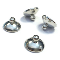 Metal Cap with Hanger Platinum (4pcs)