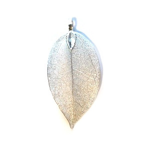 Natural Leaf with Hanger Silver