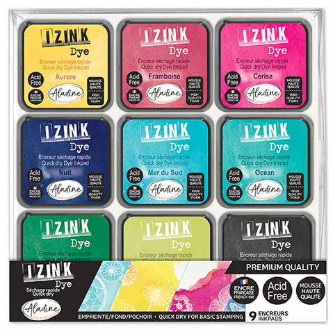 Izink Dye Inkpads Set (9pcs)