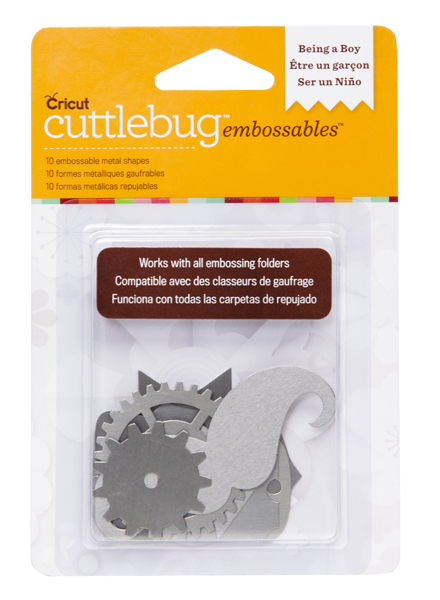 Cuttlebug Embossables - Being a Boy (Silver)