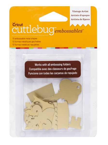 Cuttlebug Embossables - Vintage Artist (Gold)