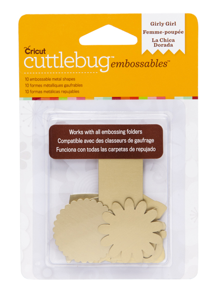 Cuttlebug Embossables - Girly Girl (Gold)