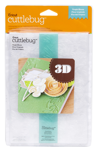 Cuttlebug 5 x 7 3D Embossing Folder - Tropic Bloom with Border