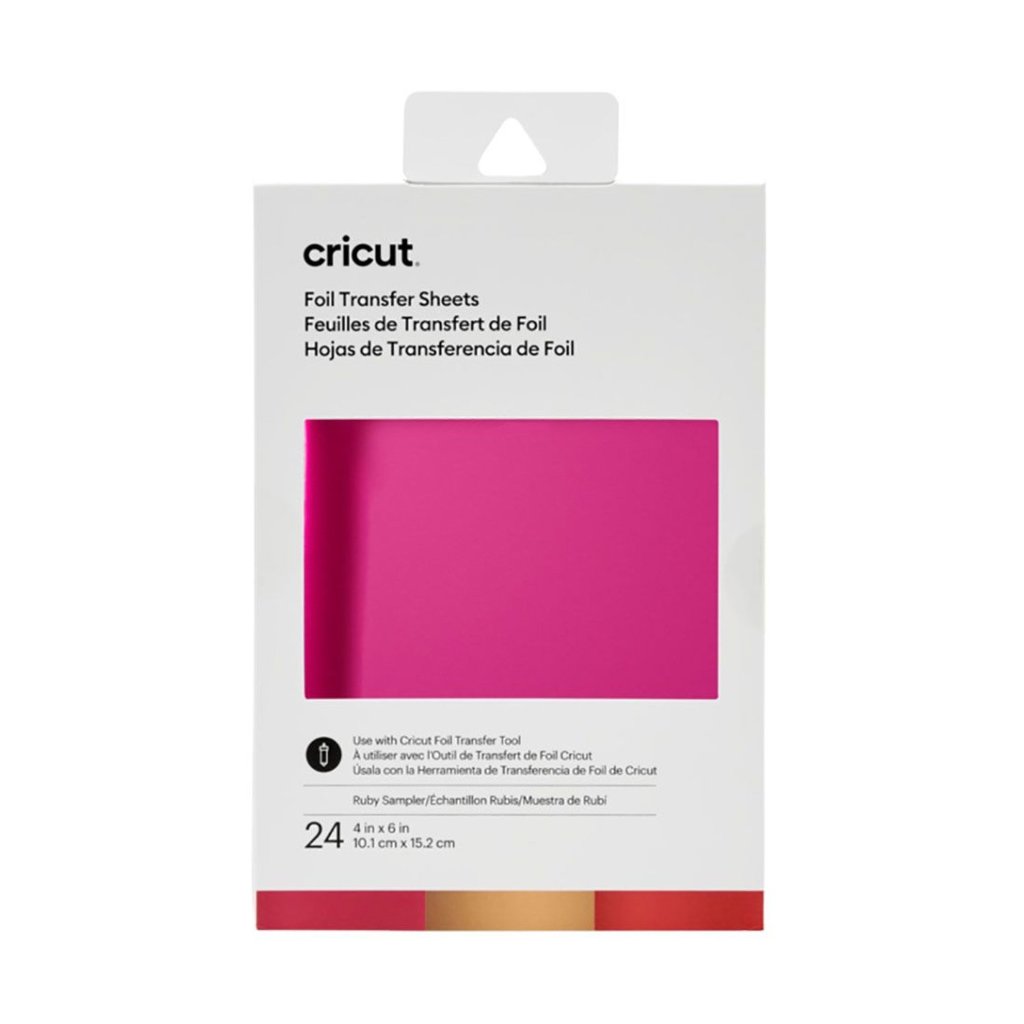 Cricut Transfer Foil Sheets Sampler 10x15cm 24 sheets (Ruby)