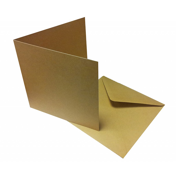 50 Kraft Cards and Envelopes 6x6