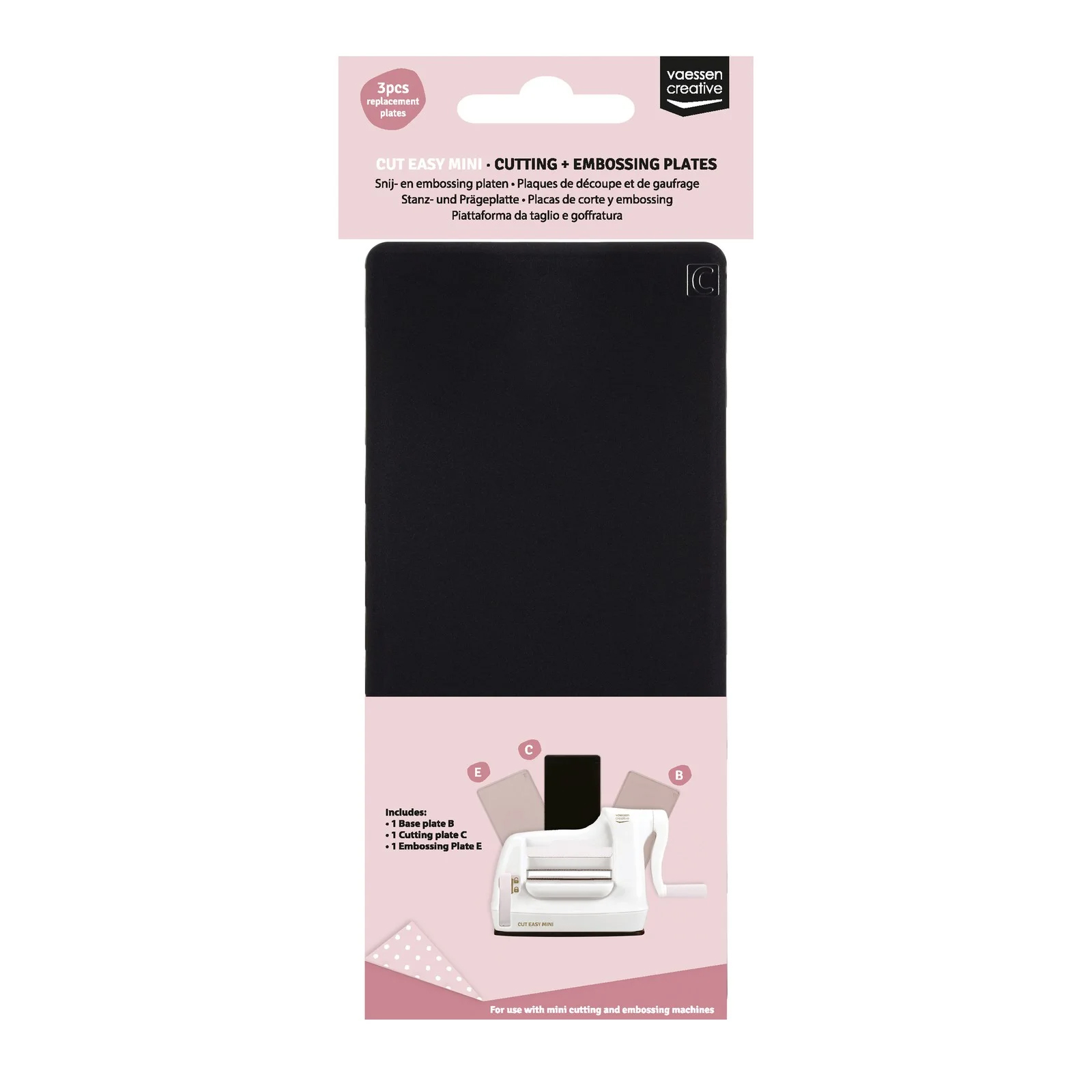 NEW Vaessen Creative - Cut Easy Mini Cutting and Embossing Plates 3pcs