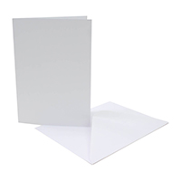 4 Craft Essentials A4 Cards and Envelopes White 300 gsm
