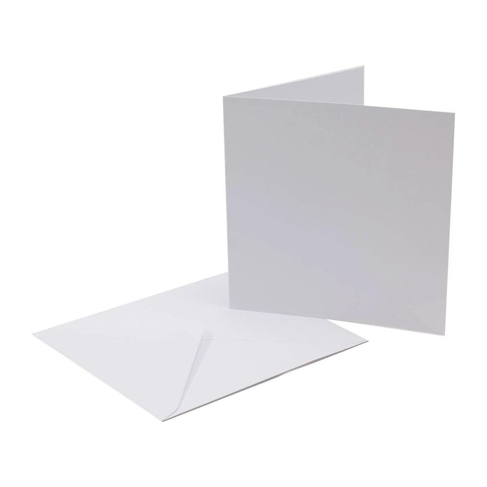 40 5�5 White Premium Cards & Envelopes (300gsm)