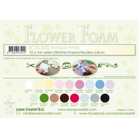 Leane Creatief Flower Foam Sheets - Antique White x10