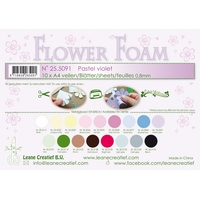 Leane Creatief Flower Foam Sheets - Pastel Violet x10