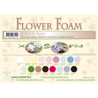 Leane Creatief Flower Foam Sheets - Brown x10