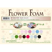 Leane Creatief Flower Foam Sheets - Dark Brown x10