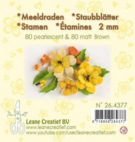 Leane Creatief Stamen 2mm,  80 matt & 80 pearl Brown