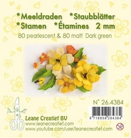 Leane Creatief Stamen 2mm,  80 matt & 80 pearl Dark Green