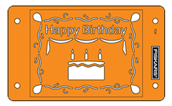 CLEARANCE SALE Fiskars CardBoss Stencil - Happy Birthday