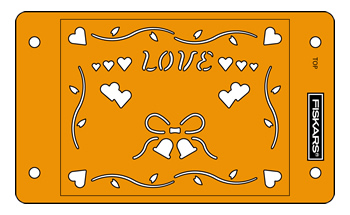 CLEARANCE SALE Fiskars CardBoss Stencil - Love CLEARANCE SALE Fiskars CardBoss Stencil - Love